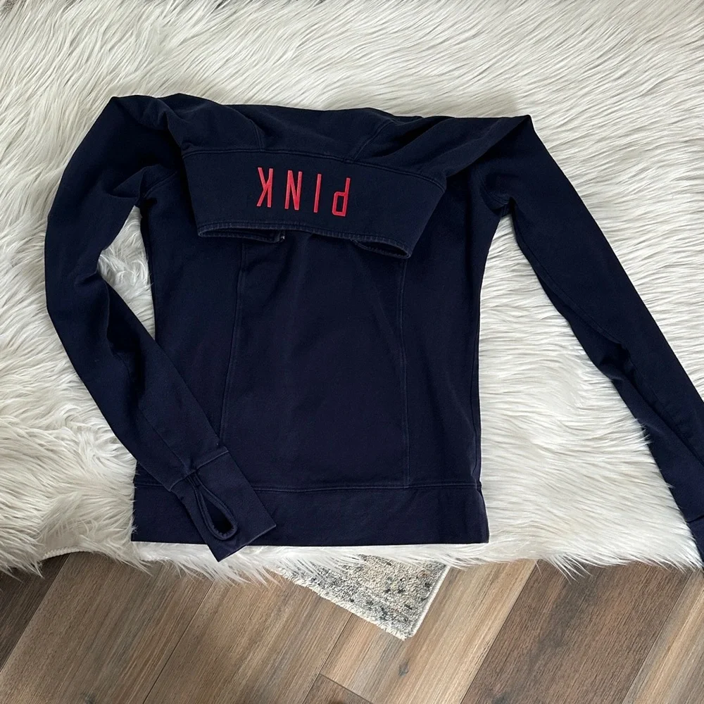 Pink NEW ENGLAND PATRIOTS Quarter-Zip Sweatshirt - Picture 6 of 7